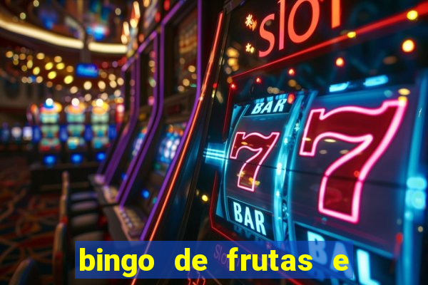 bingo de frutas e legumes para imprimir